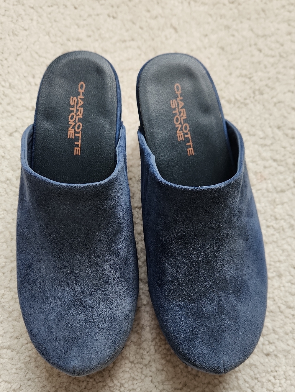 Charlotte Stone Blue Martino Clog SZ 6 - Picture 2 of 5